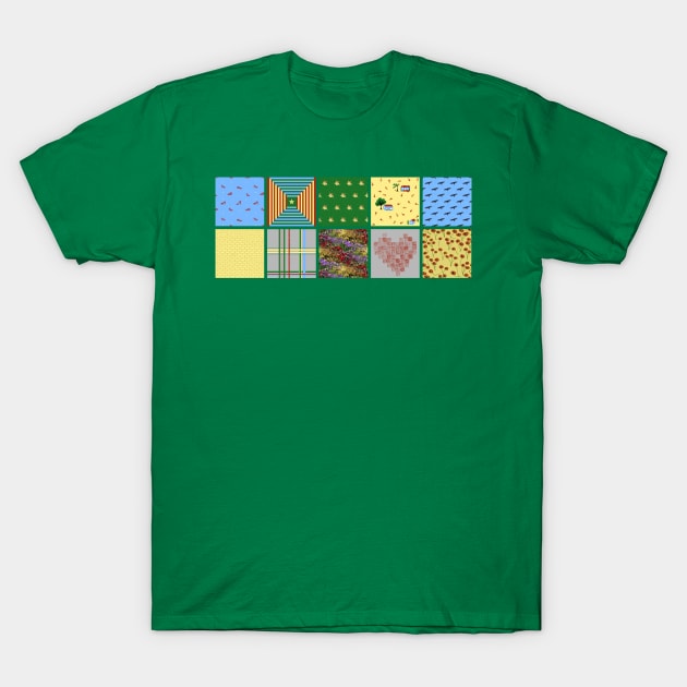 Over the Rainbow Design Blocks T-Shirt by LochNestFarm